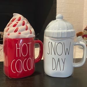 Rae Dunn Winter Topper Mugs